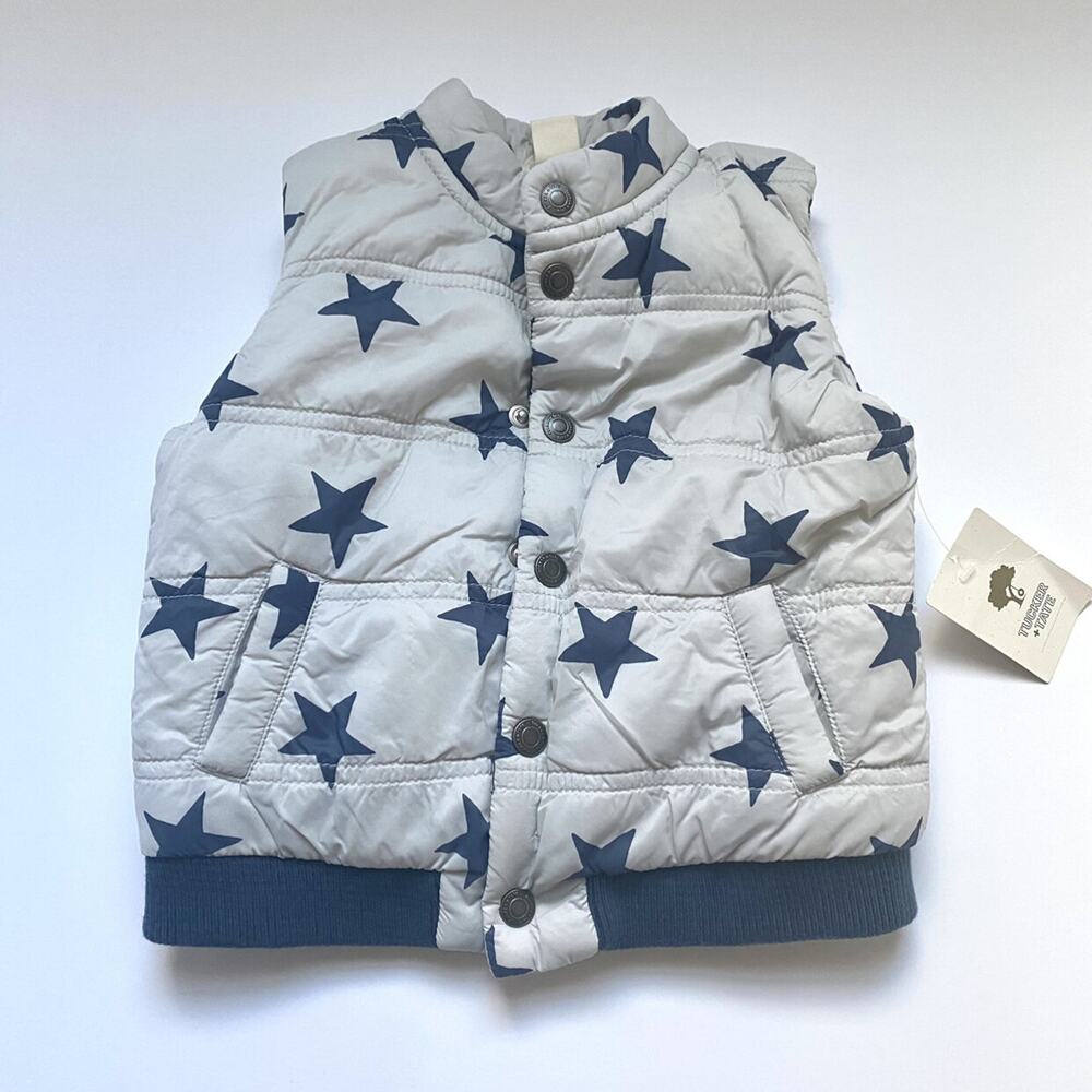 NEW Cozy Blue Star Grey Vest
